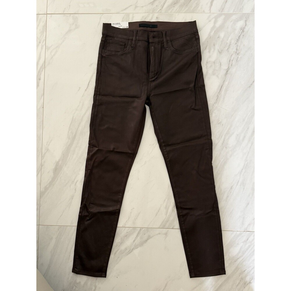 Joe's Jeans coated high rise skinny ankle brown size 29